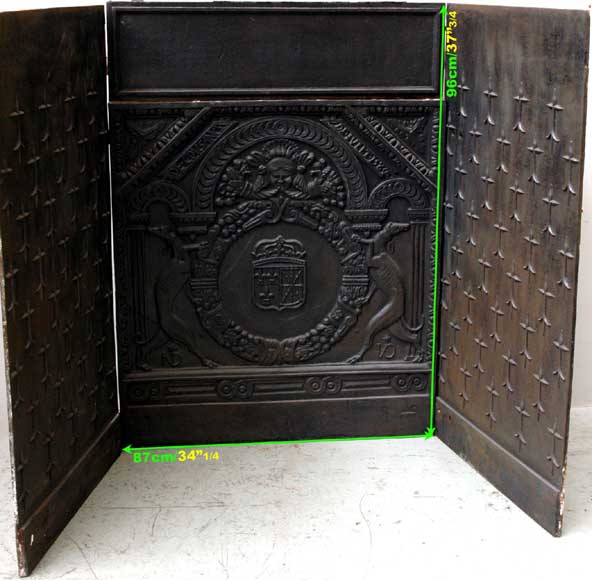Mahogany fireplace mantel and trumeau-12