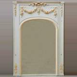 Louis XVI style trumeau with mirror - Reference 9326 Width 4' 6'' ⅜ 138cm Height 6' 7'' ⅛ 201cm Louis XVI style trumeau with mirror - Reference 9326 Width 4' 6'' ⅜ 138cm Height 6' 7'' ⅛ 201cm