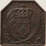 Plaque aux emblèmes royaux et palmes datée de 1669 - Réf.9346 Largeur 63cm Hauteur 64cm Plaque aux emblèmes royaux et palmes datée de 1669 - Réf.9346 Largeur 63cm Hauteur 64cm