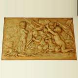 Plaster panels with putti representing the 4 seasons - Reference 9360&nbsp;Width&nbsp;2' 9'' ½&nbsp;Height&nbsp;1' 10'' ⅞