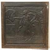 Plaque de cheminée à la "Bouche de Vérité" - Réf.9398 Largeur 60cm Hauteur 60cm Plaque de cheminée à la "Bouche de Vérité" - Réf.9398 Largeur 60cm Hauteur 60cm