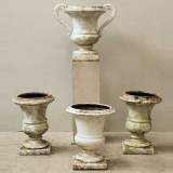Quatre vases de jardin en fonte du XVIIIe - Réf.9413&nbsp;Largeur&nbsp;60cm&nbsp;Hauteur&nbsp;53cm