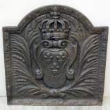 Plaque de cheminée aux armes de France "seul contre tous" - Réf.9449 Largeur 47cm Hauteur 48cm Plaque de cheminée aux armes de France "seul contre tous" - Réf.9449 Largeur 47cm Hauteur 48cm