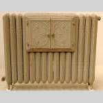 Cast iron radiator with plate warmer - Reference 9451&nbsp;Width&nbsp;4' '' ⅞&nbsp;Height&nbsp;3' 3'' ⅜