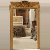 Wood and stucco gilded mirror - Reference 9458&nbsp;Width&nbsp;4' 1'' ¼&nbsp;Height&nbsp;6' 4'' ⅜