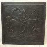 Plaque de cheminée Achile et le Centaure - Réf.9492 Largeur 59cm Hauteur 59cm Plaque de cheminée Achile et le Centaure - Réf.9492 Largeur 59cm Hauteur 59cm