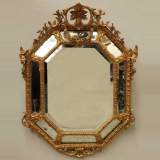 Pareclose giltwood Napoleon III mirror 