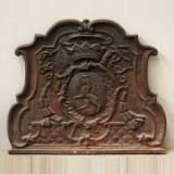 Royal cast iron fireback from the 18th century