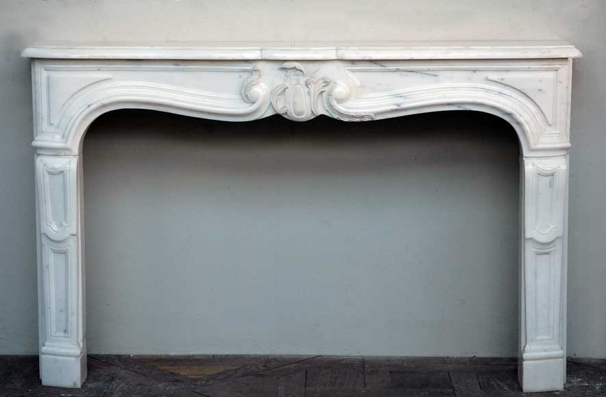 Semi-statuary marble mantel made in 1960-0