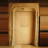 Gothic frame door in stone