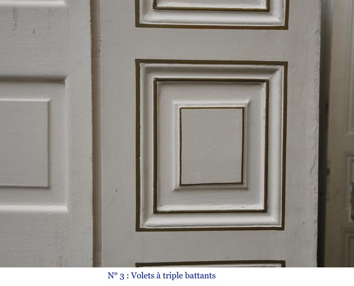 Serie of antique interior shutters Windows and shutters