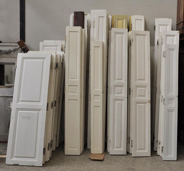 Serie of antique interior shutters Windows and shutters