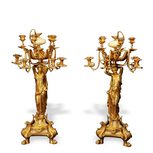 Candelabras, candlesticks