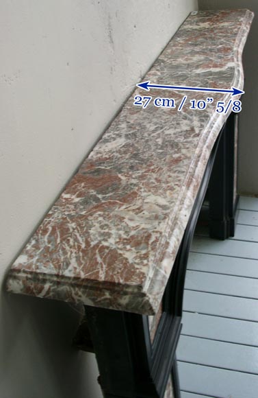 18th century fireplace mantel in two colors of marble 18th century fireplace mantel in two colors of marble-4