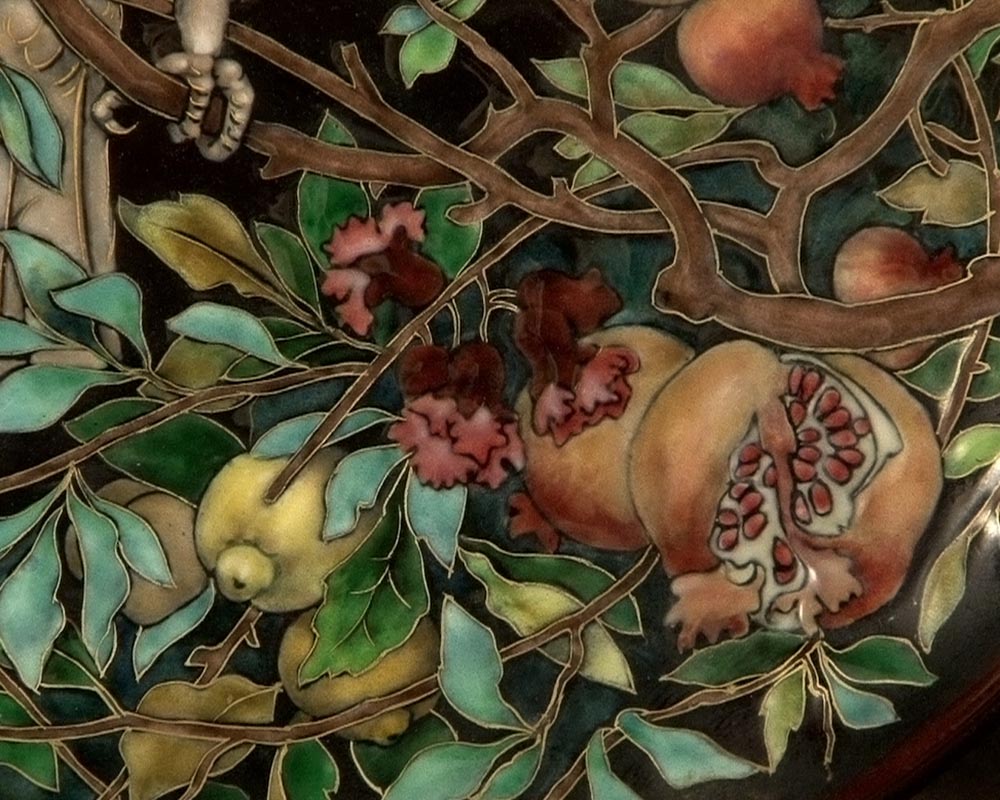 "Cacatoès" plat émaillé par T. Soyer "Cacatoès" plat émaillé par T. Soyer-5