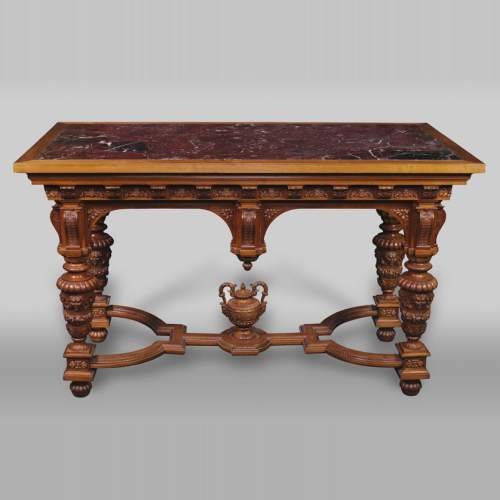 The table coming from an exceptional furniture set realized by Moses Michelangelo Guggenheim for the Palazzo Papadopoli in Venice,  Italy