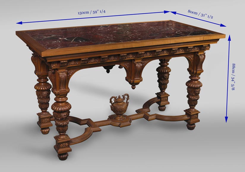 The table coming from an exceptional furniture set realized by Moses Michelangelo Guggenheim for the Palazzo Papadopoli in Venice,  Italy-11