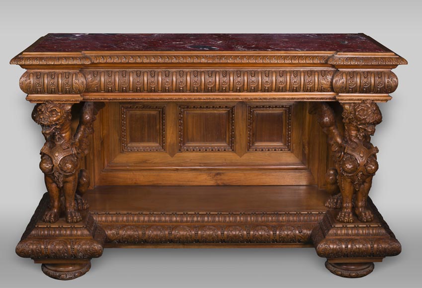 The side table coming from an exceptional furniture set realized by Moses Michelangelo Guggenheim for the Palazzo Papadopoli in Venice, Italy The side table coming from an exceptional furniture set realized by Moses Michelangelo Guggenheim for the Palazzo Papadopoli in Venice, Italy-0