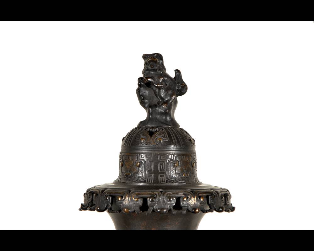 Exceptional large clock with the Fô dogs Exceptional large clock with the Fô dogs-4