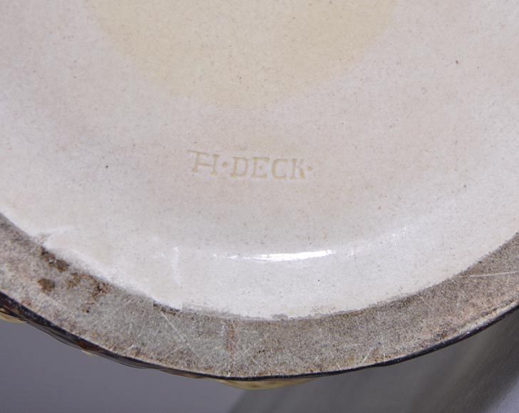 Théodore DECK (1823-1891) and Joseph Gustave CHERET (1838-1894) - Large vase with decoration of nymphs and cherubs Théodore DECK (1823-1891) and Joseph Gustave CHERET (1838-1894) - Large vase with decoration of nymphs and cherubs-8