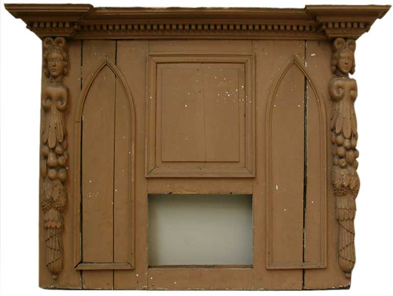 Wooden overmantel, Louis XIII period Wooden overmantel, Louis XIII period-0