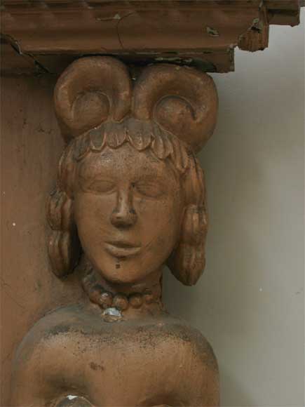 Wooden overmantel, Louis XIII period Wooden overmantel, Louis XIII period-2