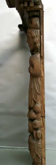 Wooden overmantel, Louis XIII period Wooden overmantel, Louis XIII period-7