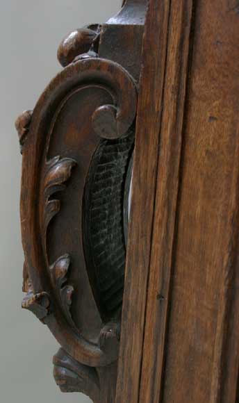 Oak mantle and trumeau with portrait of lady Oak mantle and trumeau with portrait of lady-5