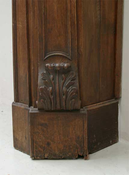 Oak mantle and trumeau with portrait of lady Oak mantle and trumeau with portrait of lady-6