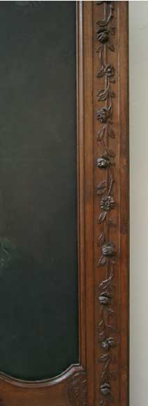 Oak mantle and trumeau with portrait of lady Oak mantle and trumeau with portrait of lady-11