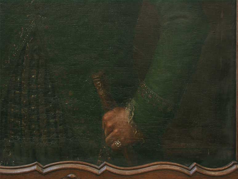 Oak fireplace with portrait of a gentleman Oak fireplace with portrait of a gentleman-9