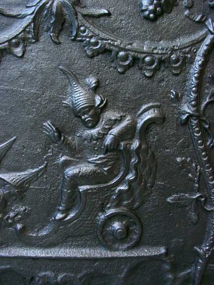 Fireback with chinese decoration. Fireback with chinese decoration.-4