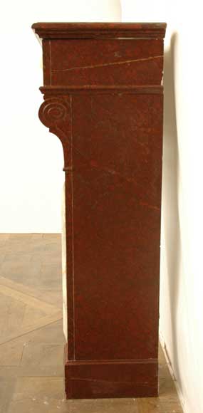 Fireplace in Griotte Red marble and Onyx marble.  Fireplace in Griotte Red marble and Onyx marble. -1