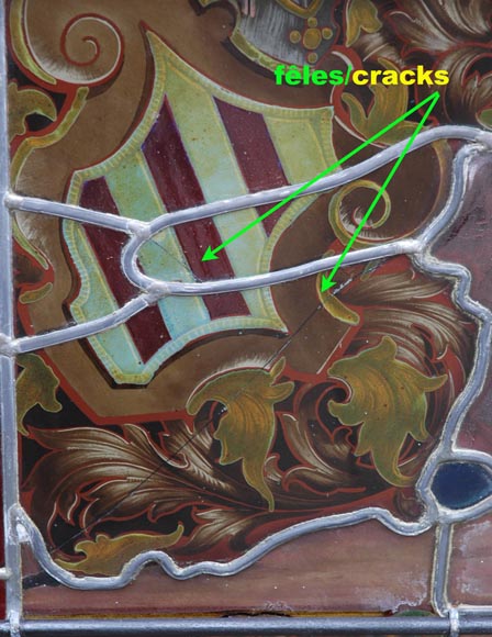 « Leaving for the Hunt , Important enamelled stained glass window by Maison Lorin coming from the Château des Ollières in Nice, France « Leaving for the Hunt , Important enamelled stained glass window by Maison Lorin coming from the Château des Ollières in Nice, France-14