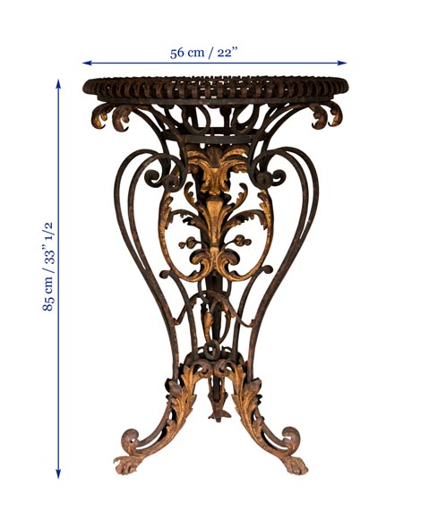 Louis XV style brazier in gilt wrought iron Louis XV style brazier in gilt wrought iron-7