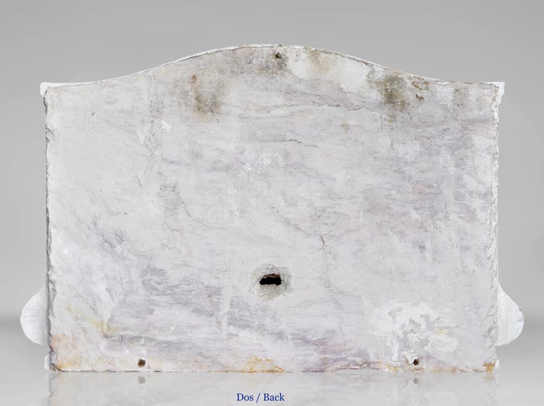 Fountain pediment in Carrara and Fleur de Pecher marbles Fountain pediment in Carrara and Fleur de Pecher marbles-5