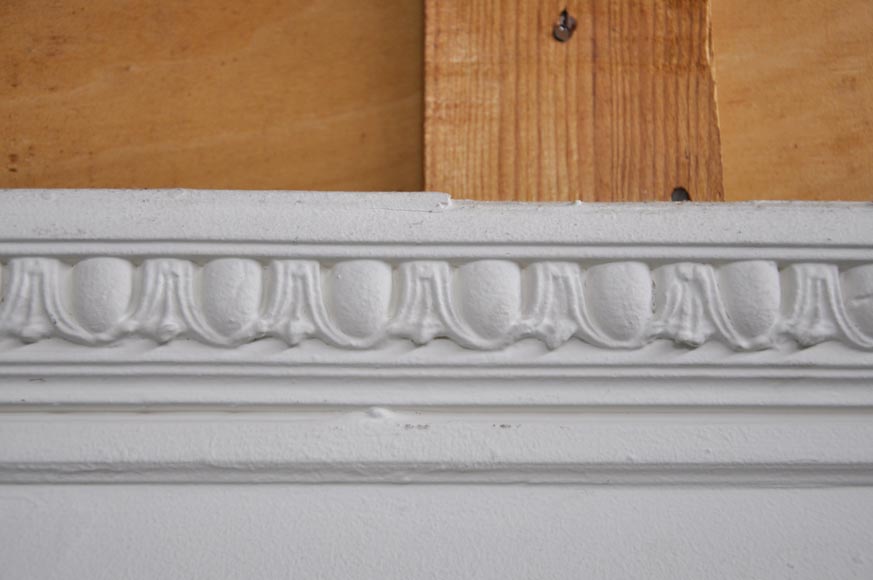 Antique Louis XVI style overmantel with a frieze of laurel and ovals Antique Louis XVI style overmantel with a frieze of laurel and ovals-3