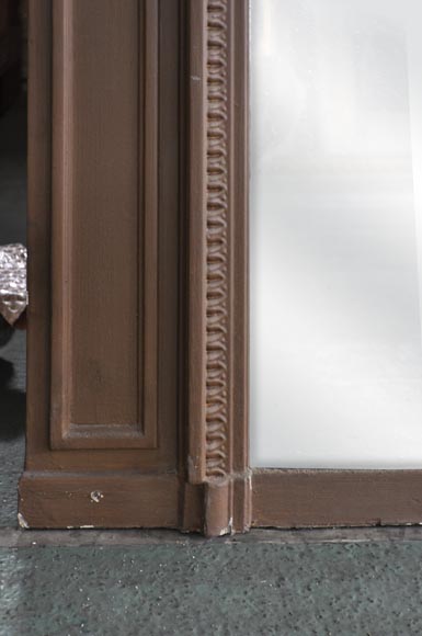 Antique Louis XVI overmantel ornamented with paterae and bow  Antique Louis XVI overmantel ornamented with paterae and bow -4