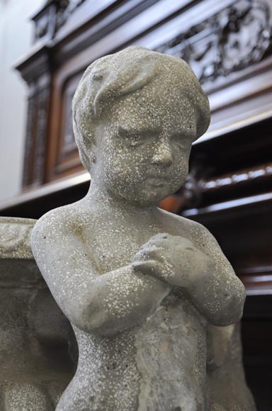 Louis LONATI, Pair of Vases with tritons and fauns decor, with their original bases Louis LONATI, Pair of Vases with tritons and fauns decor, with their original bases-8