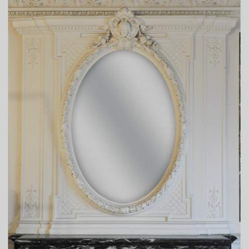 Antique Napoléon III overmantel embellished with a woman's face