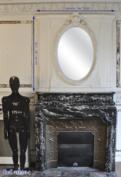 Antique Napoléon III overmantel embellished with a woman's face Antique Napoléon III overmantel embellished with a woman's face-7