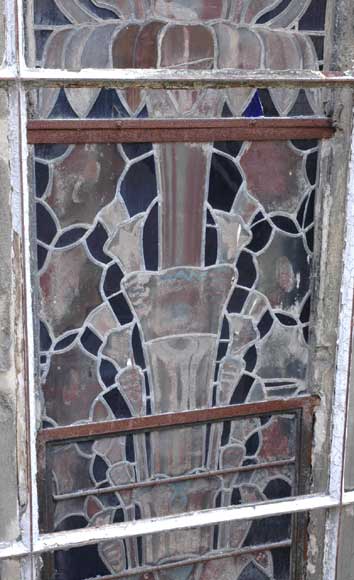 Stained glass windows with floral designs  Stained glass windows with floral designs -4