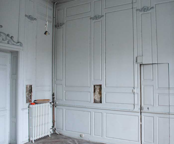 Paneled room and rare parquet flooring from the 18th century Paneled room and rare parquet flooring from the 18th century-5