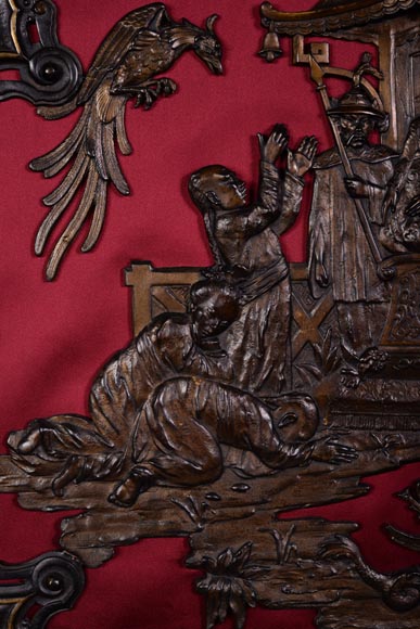Maison MARNYHAC (att. to) - Antique Chinese style firescreen in brown patina bronze, second half of the 19th century Maison MARNYHAC (att. to) - Antique Chinese style firescreen in brown patina bronze, second half of the 19th century-3