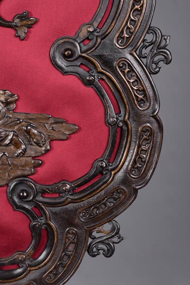 Maison MARNYHAC (att. to) - Antique Chinese style firescreen in brown patina bronze, second half of the 19th century Maison MARNYHAC (att. to) - Antique Chinese style firescreen in brown patina bronze, second half of the 19th century-8