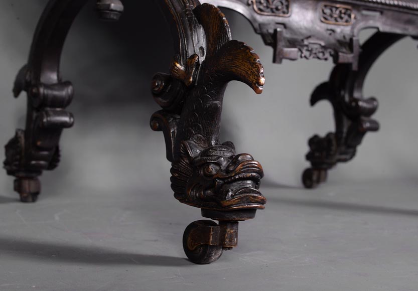 Maison MARNYHAC (att. to) - Antique Chinese style firescreen in brown patina bronze, second half of the 19th century Maison MARNYHAC (att. to) - Antique Chinese style firescreen in brown patina bronze, second half of the 19th century-9