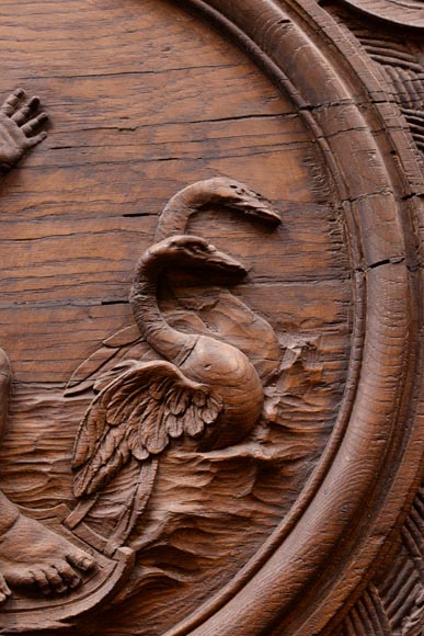 Louis XV style wood overmantel, late 19th century Louis XV style wood overmantel, late 19th century-4