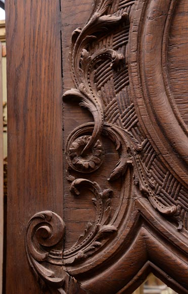 Louis XV style wood overmantel, late 19th century Louis XV style wood overmantel, late 19th century-5