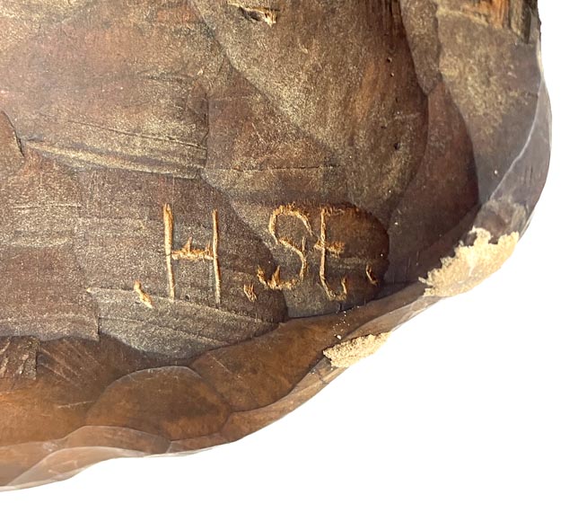 STEINER Hermann (1878-1963) faun mask in carved wood and ibex horns STEINER Hermann (1878-1963) faun mask in carved wood and ibex horns-7