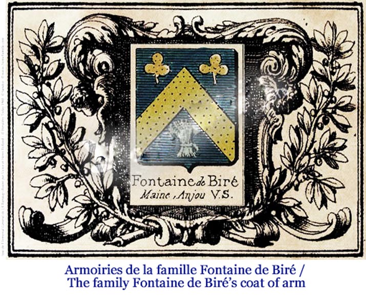 Antique 18th-century fireback with the coat of arms of the Fontaine de Biré family Antique 18th-century fireback with the coat of arms of the Fontaine de Biré family-7